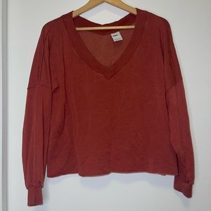 Burnt orange Nike Yoga sweater / V neck